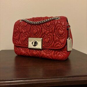 Coach outlet quilted heart Cassidy crossbody shoulder